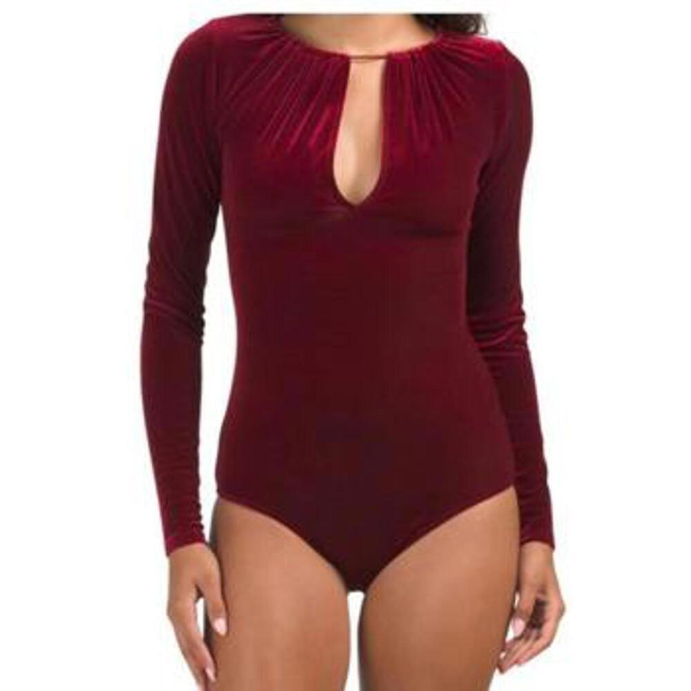 NWT WILLOW & CLAY VELVET BODY SUIT MEDIUM Anthropologie-